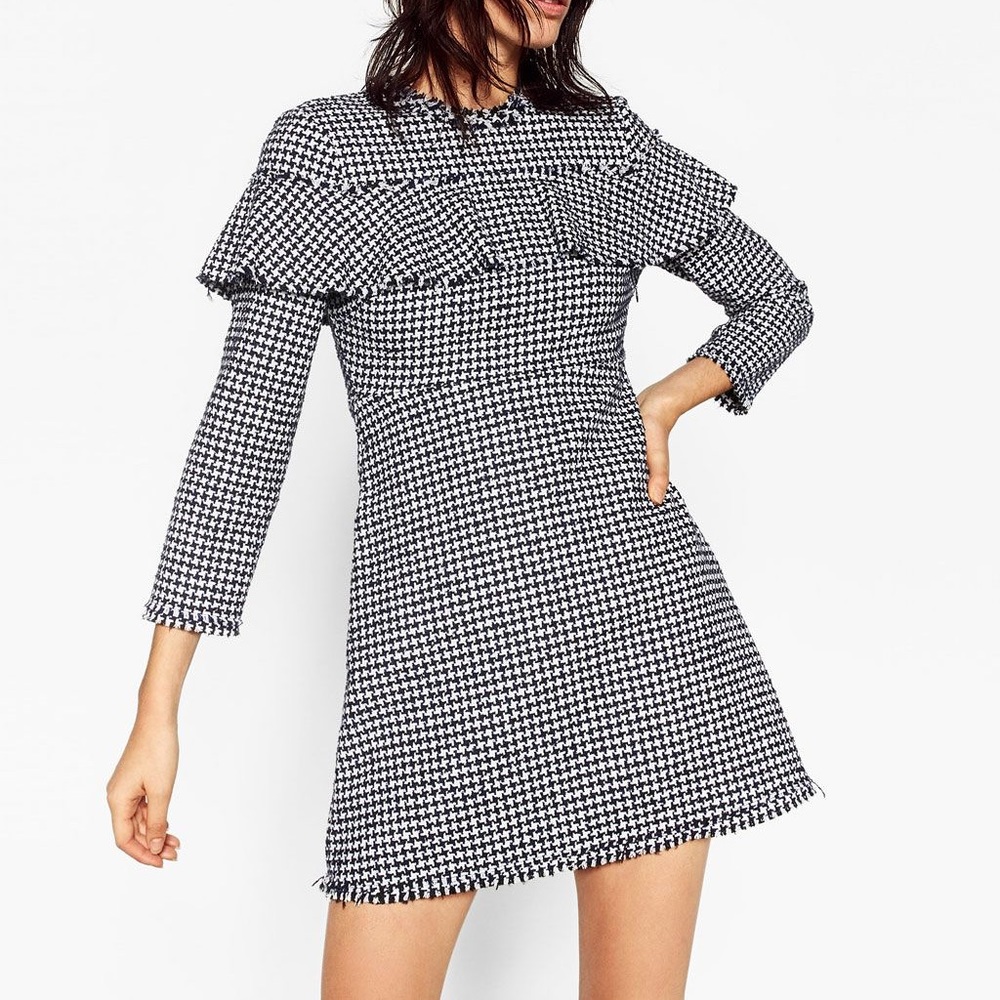 ZARA Houndstooth Dress